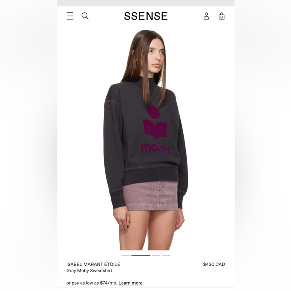 ISABEL MARANT MOBY SWEATSHIRT - Picture 2 of 8